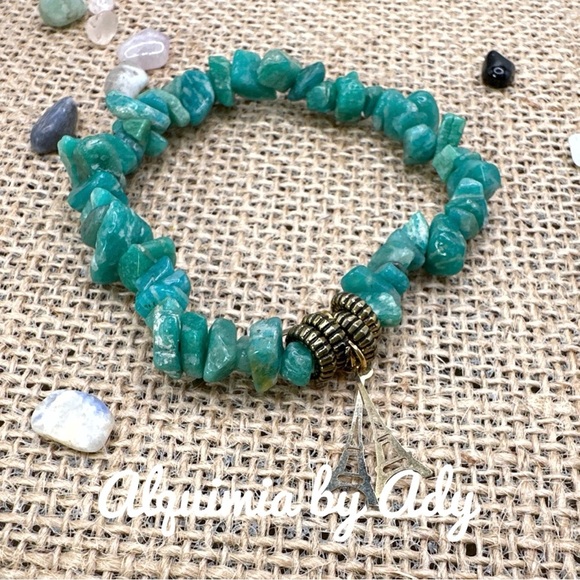 Amazonite beaded bracelet for stacking 8mm - Picture 1 of 4